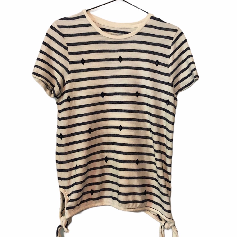 Universal Thread Navy and White Striped Top
